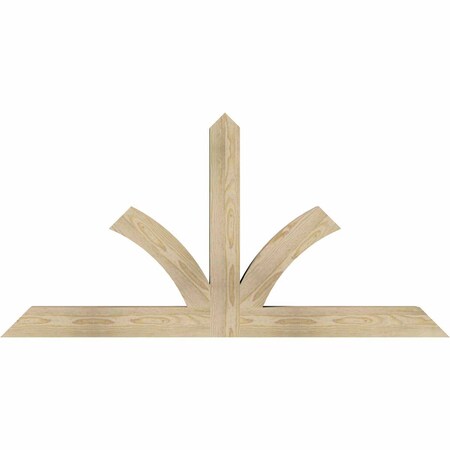 Ekena Millwork Richland Rough Sawn Timber Gable Bracket, Douglas Fir, 60"W x 30"H x 4"D x 4"F, 12/12 Pitch GBW060X30X0404RIC00RDF